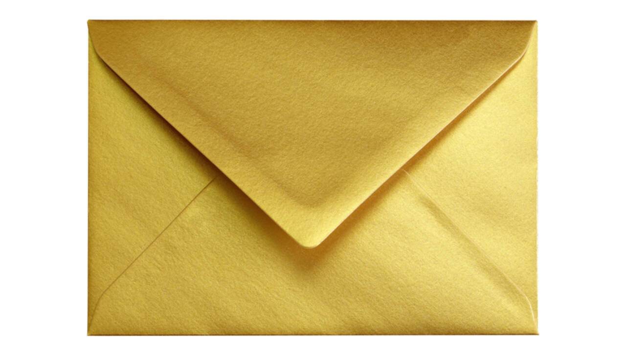 Envelop Papicolor C6 114x162mm metallic goud pak à 6 stuks