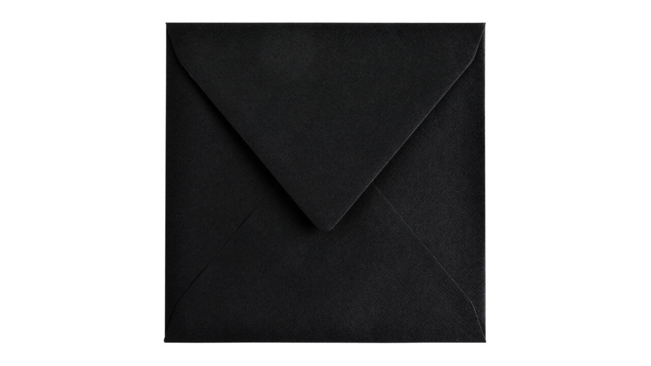 Envelop Papicolor 140x140mm ravenzwart pak à 6 stuks