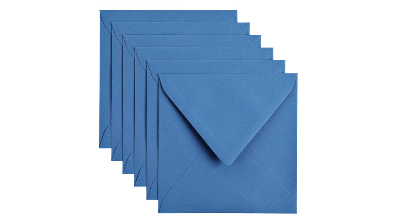 Envelop Papicolor 140x140mm donkerblauw pak à 6 stuks