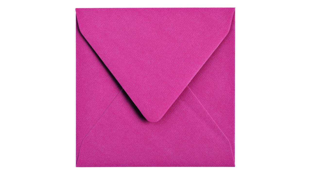 Envelop Papicolor 140x140mm felroze pak à 6 stuks