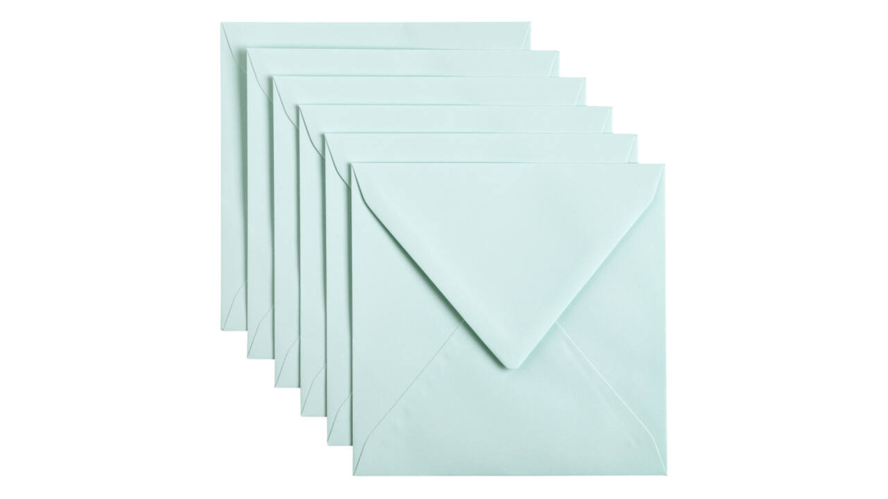Envelop Papicolor 140x140mm zeegroen pak à 6 stuks