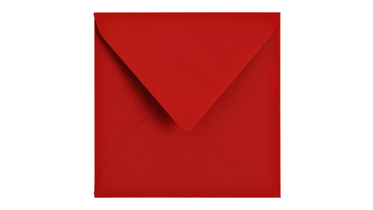Envelop Papicolor 140x140mm rood pak à 6 stuks