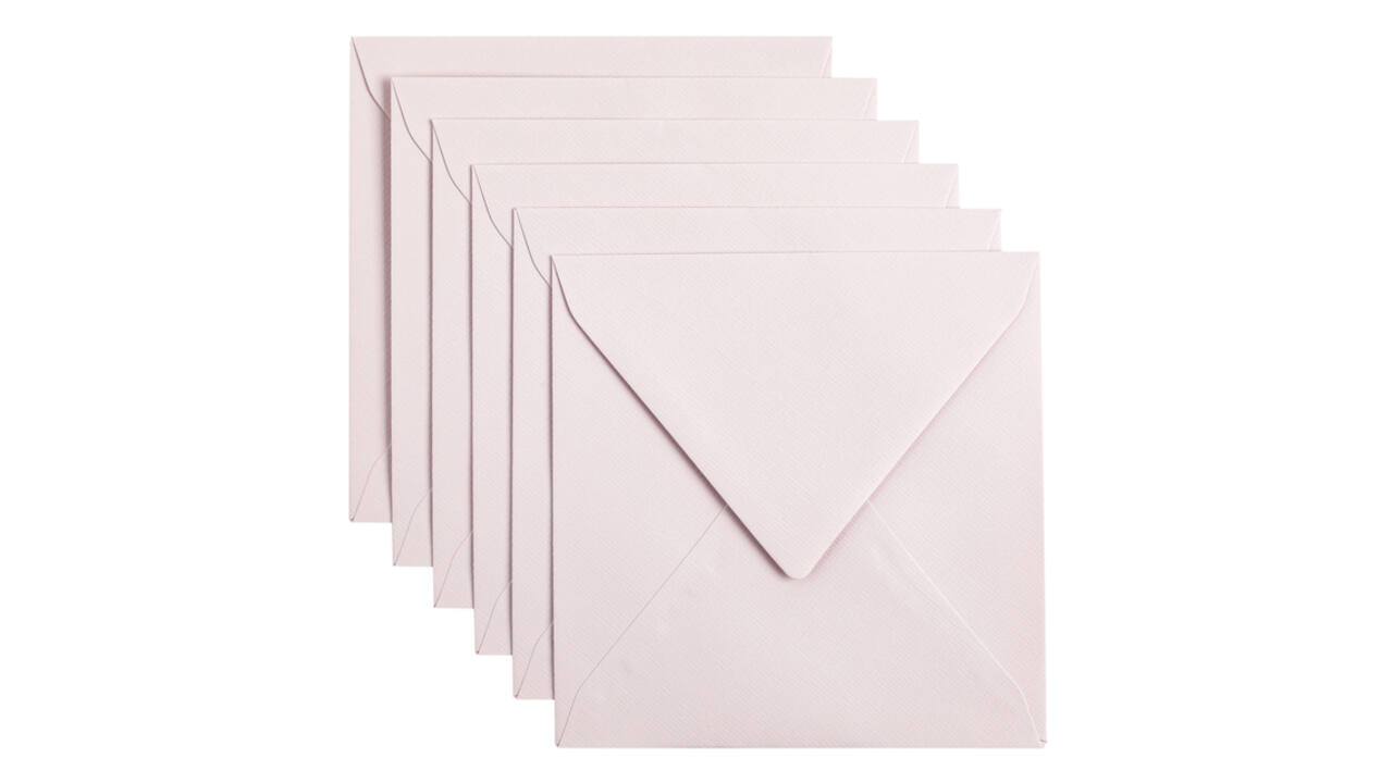 Envelop Papicolor 140x140mm lichtroze pak à 6 stuks