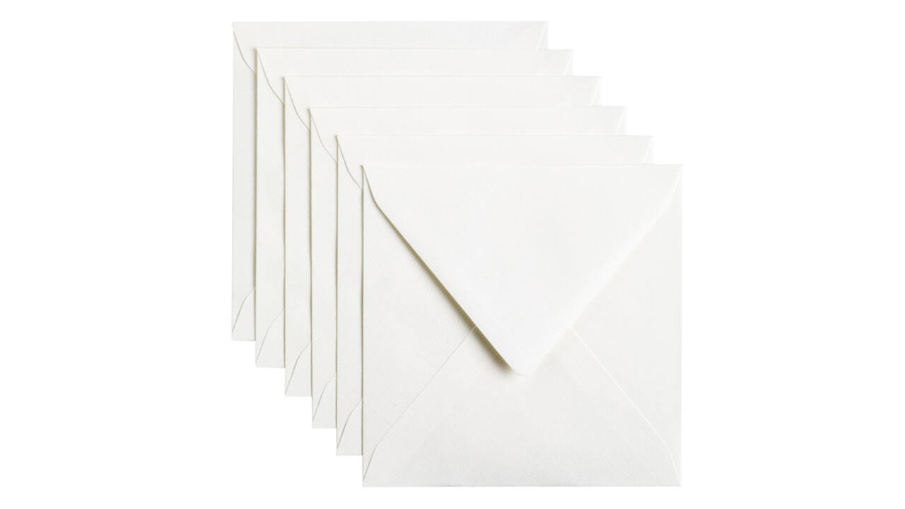 Envelop Papicolor 140x140mm hagelwit pak à 6 stuks