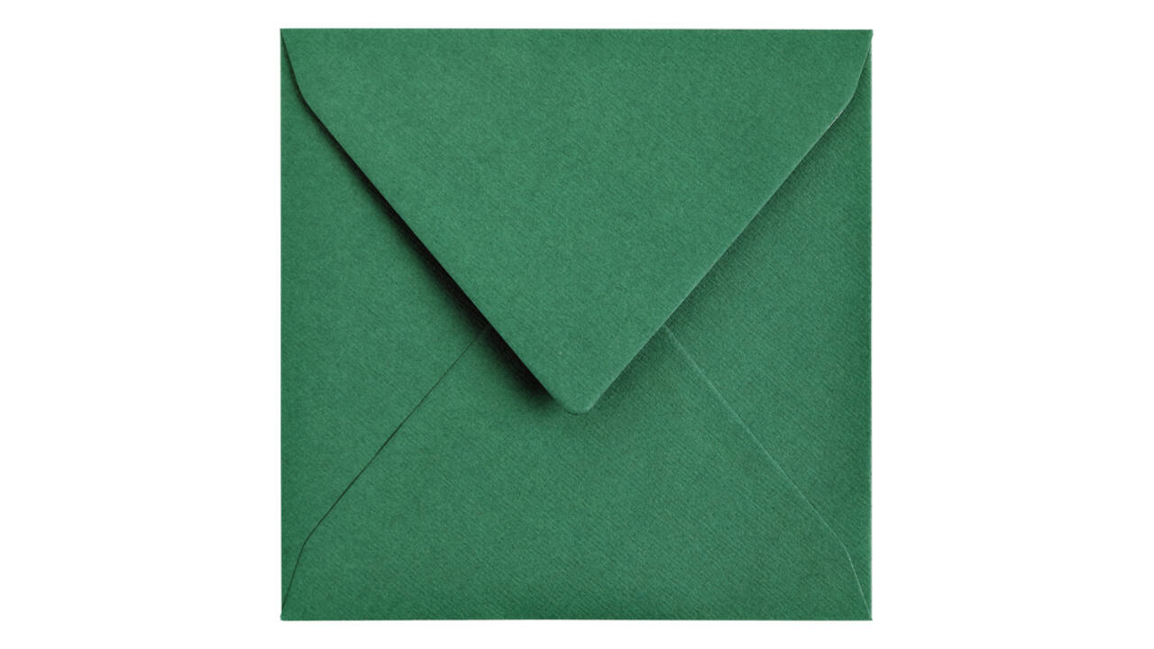 Envelop Papicolor 140x140mm dennengroen pak à 6 stuks