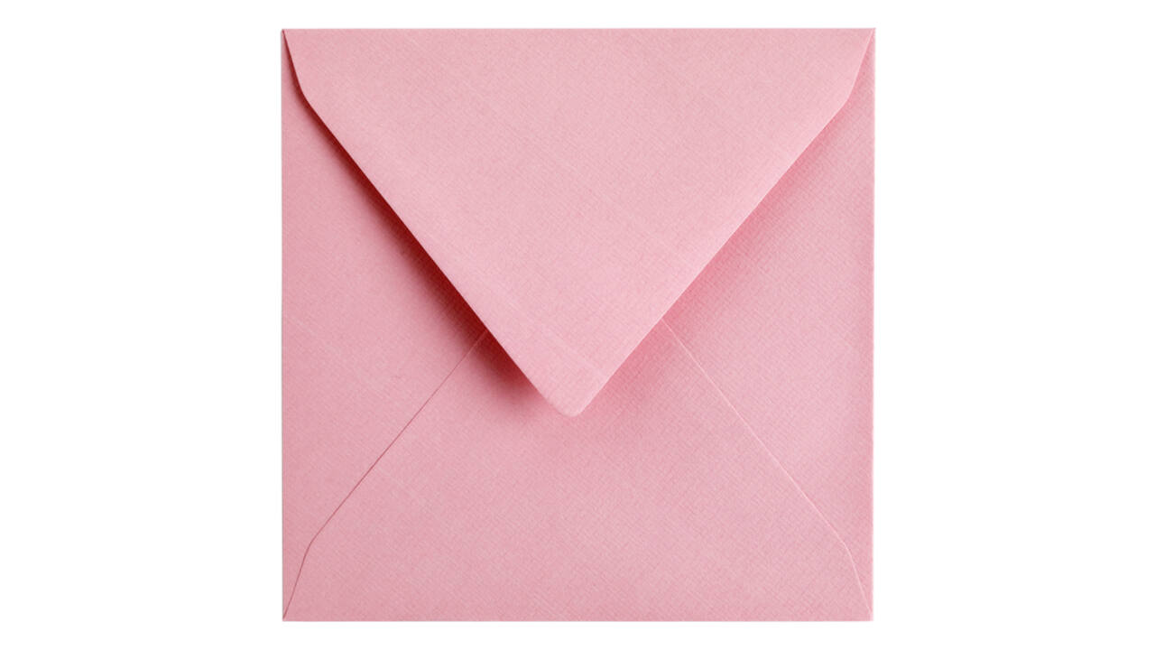 Envelop Papicolor 140x140mm babyroze pak à 6 stuks