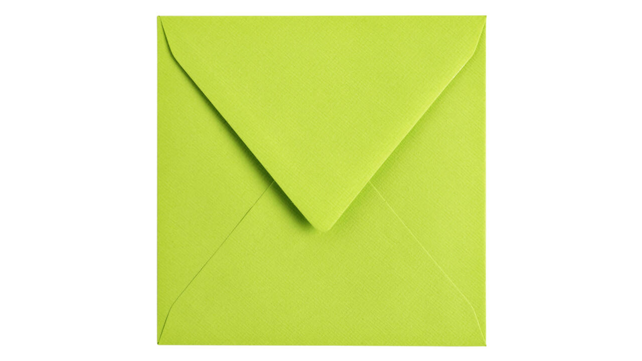 Envelop Papicolor 140x140mm appelgroen pak à 6 stuks