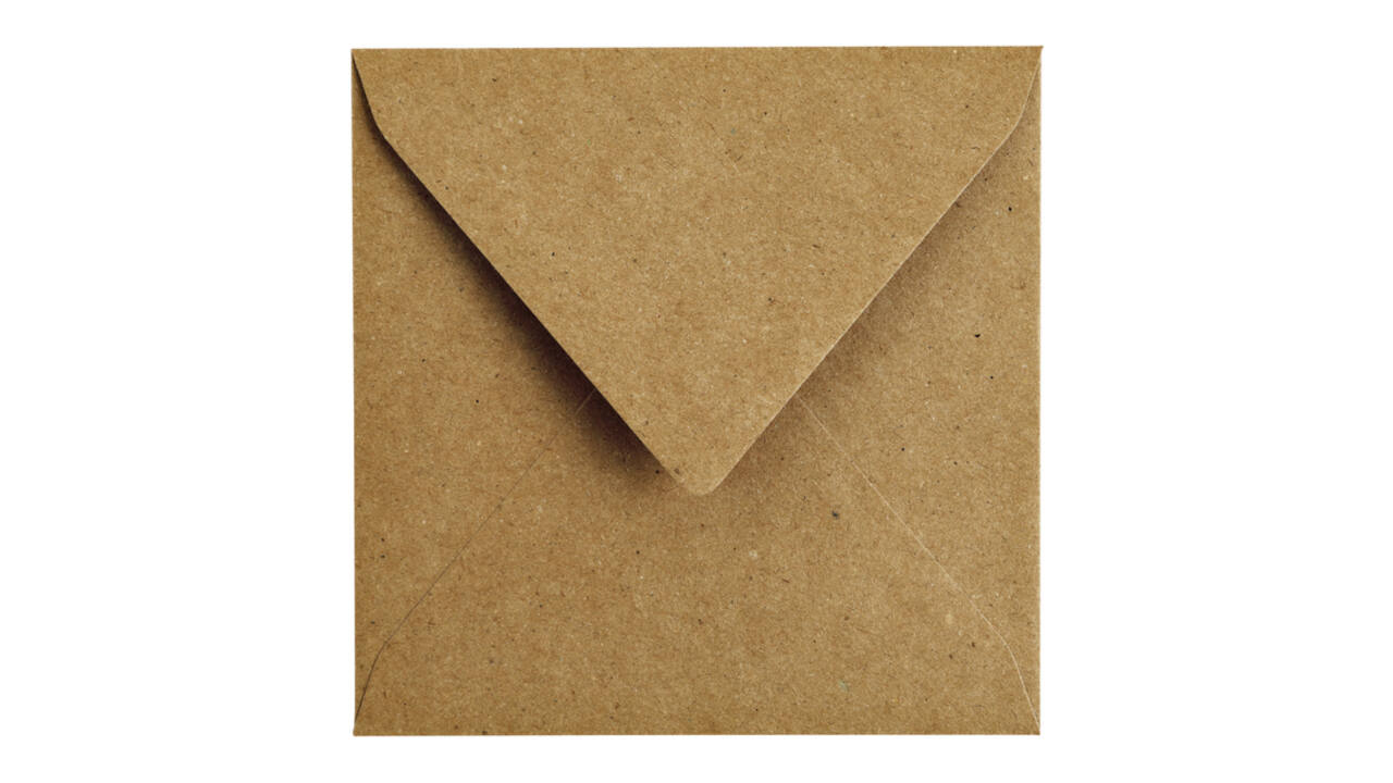 Envelop Papicolor 140x140mm kraft bruin pak à 6 stuks