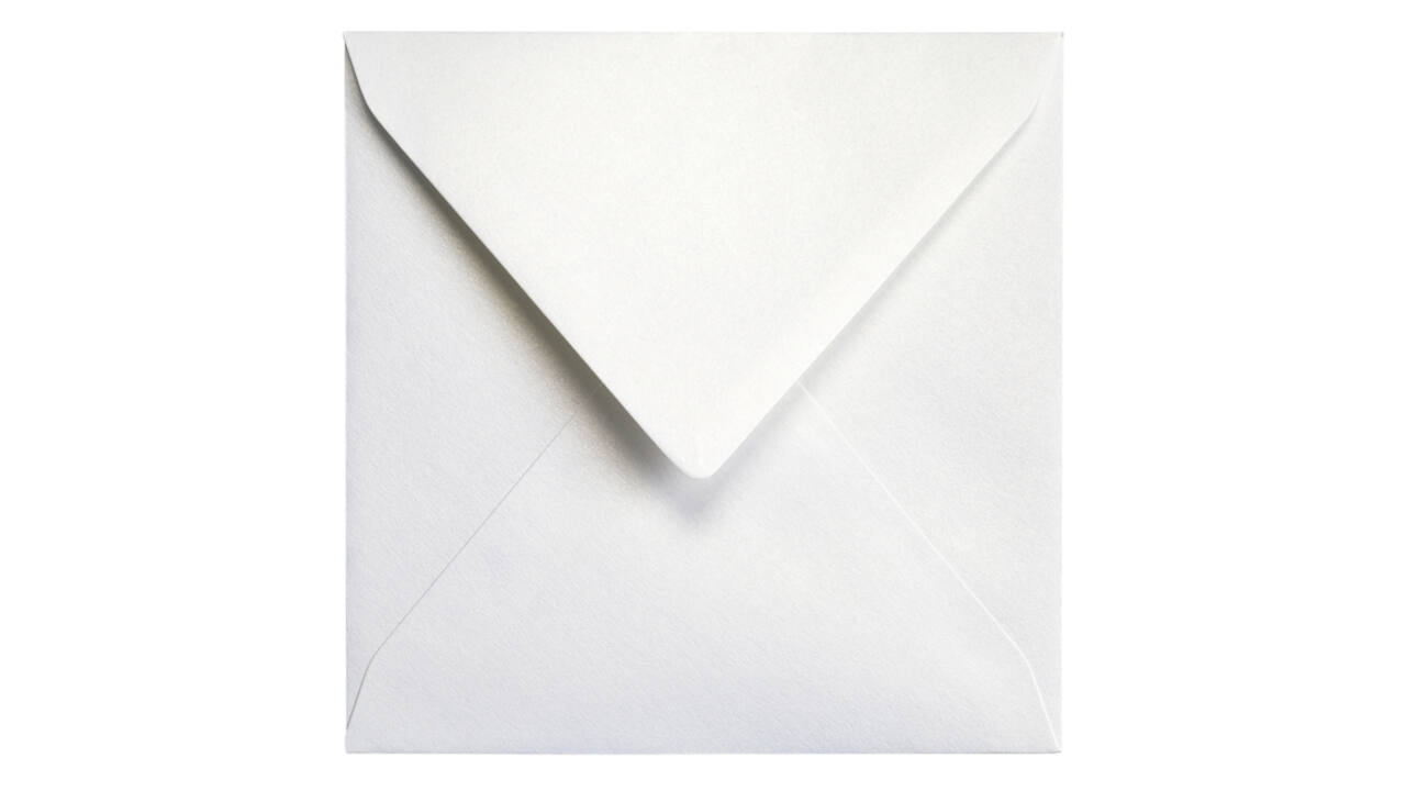 Envelop Papicolor 140x140mm metallic parelwit pak à 6 stuks