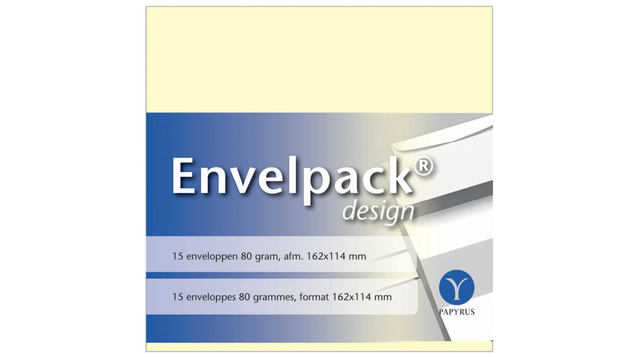 Envelop Papyrus Envelpack Design C6 114x162mm ivoor 894400 15 stuks
