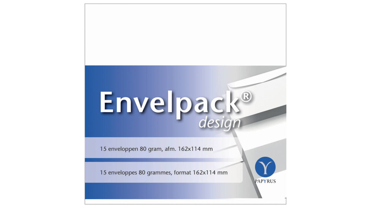 Envelop Papyrus Envelpack Design C6 114x162mm wit 894406 15 stuks