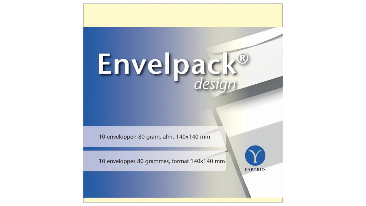 Envelop Papyrus Envelpack Design vierkant 140x140mm ivoor 894410 10 stuks