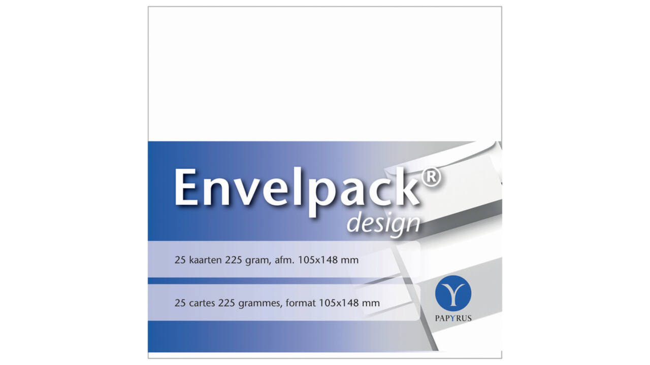 Enkele kaart Papyrus Envelpack Design A6 105x148mm wit 894426 set van 25