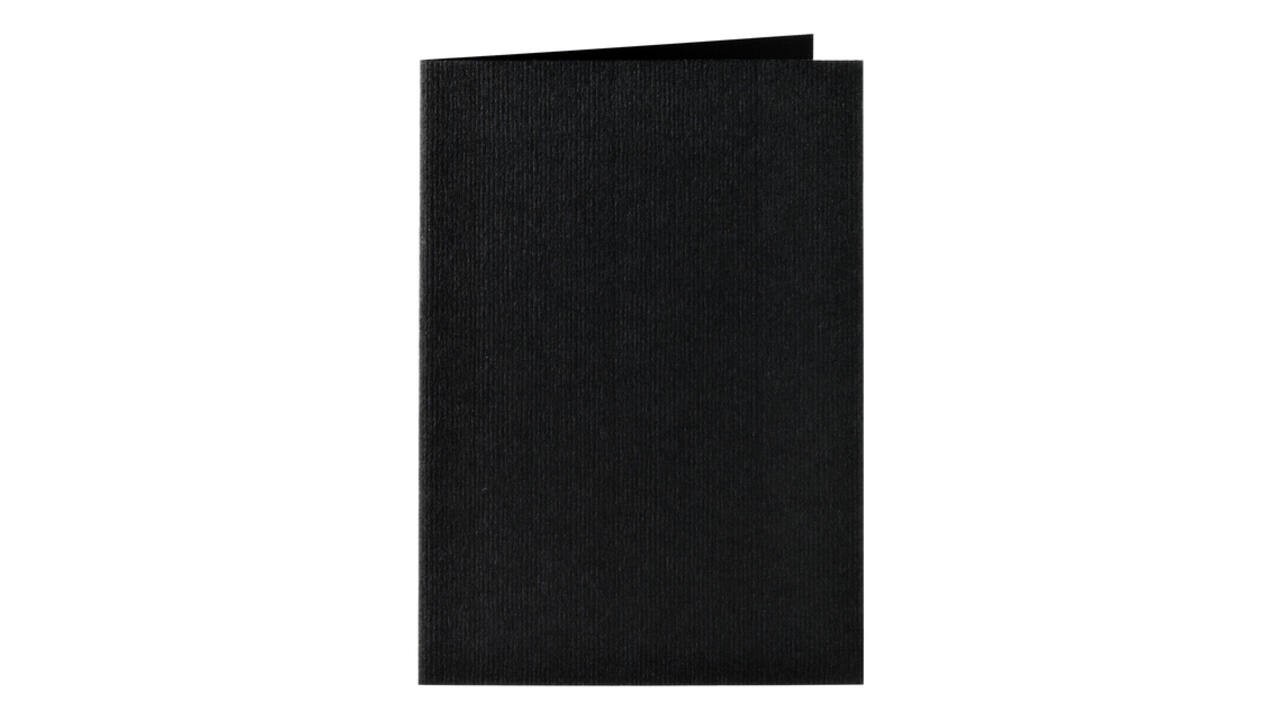 Correspondentiekaart Papicolor dubbel 105x148mm ravenzwart pak à 6 stuks