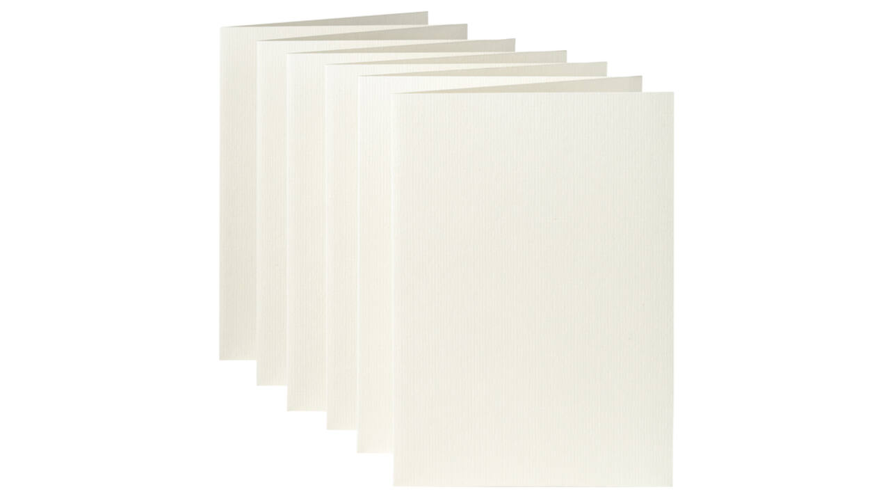 Correspondentiekaart Papicolor dubbel 105x148mm anjerwit pak à 6 stuks