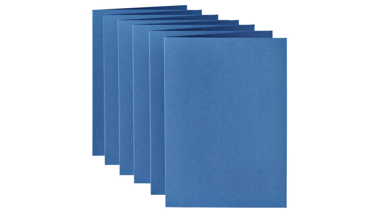 Correspondentiekaart Papicolor dubbel 105x148mm donkerblauw pak à 6 stuks