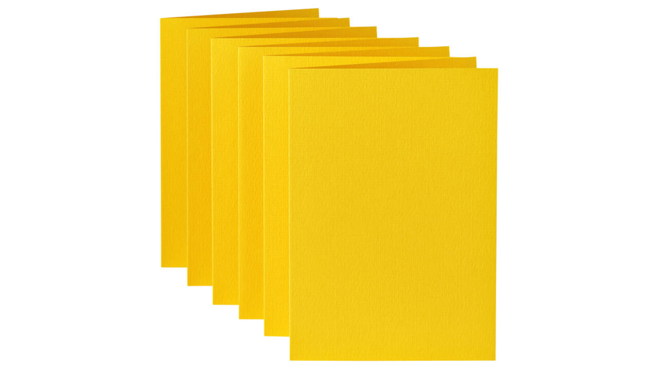 Correspondentiekaart Papicolor dubbel 105x148mm dottergeel pak à 6 stuks
