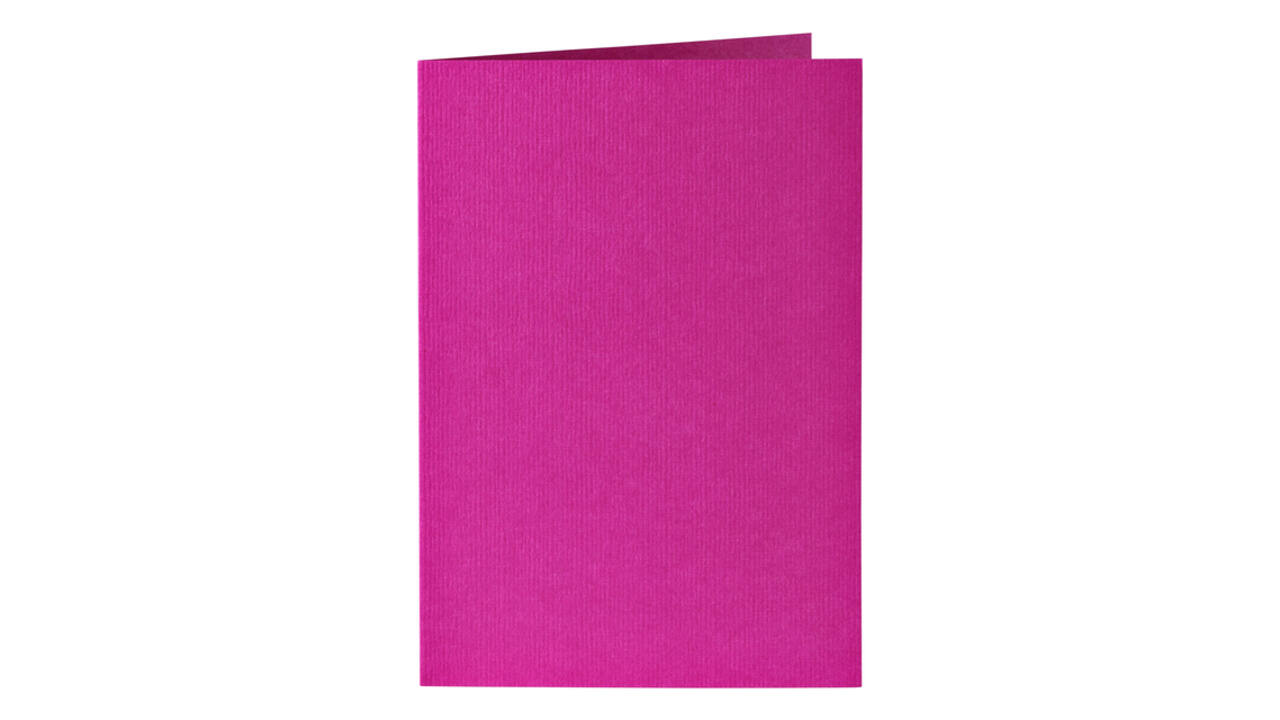 Correspondentiekaart Papicolor dubbel 105x148mm felroze pak à 6 stuks