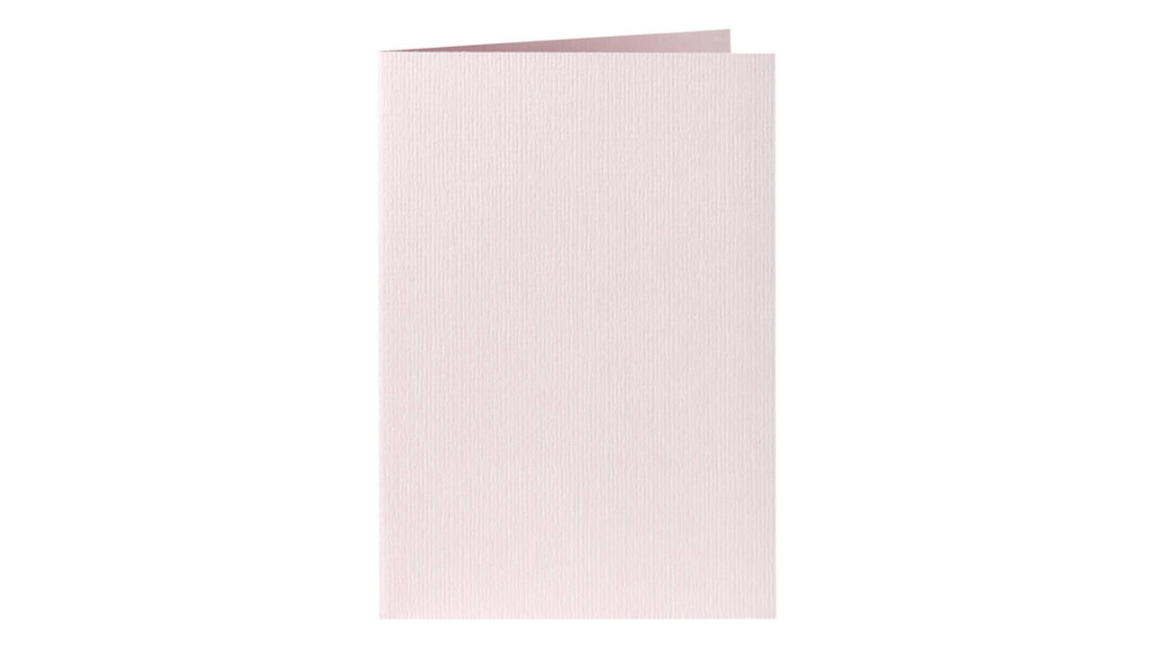 Correspondentiekaart Papicolor dubbel 105x148mm lichtroze pak à 6 stuks