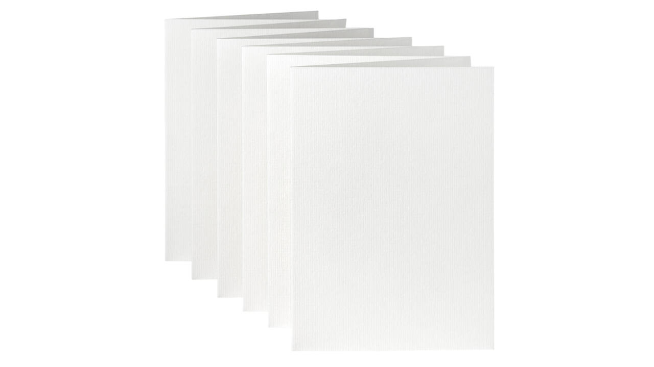 Correspondentiekaart Papicolor dubbel 105x148mm hagelwit pak à 6 stuks