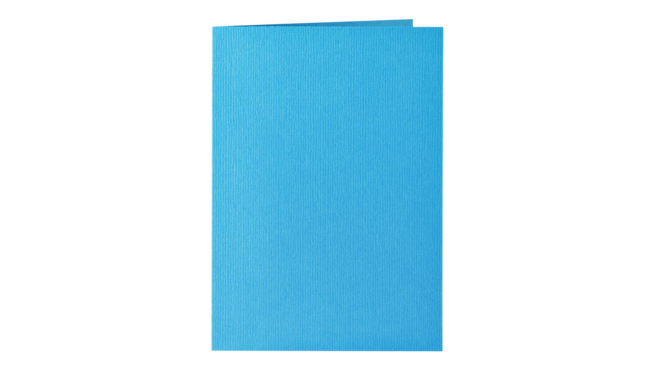 Correspondentiekaart Papicolor dubbel 105x148mm hemelsblauw pak à 6 stuks