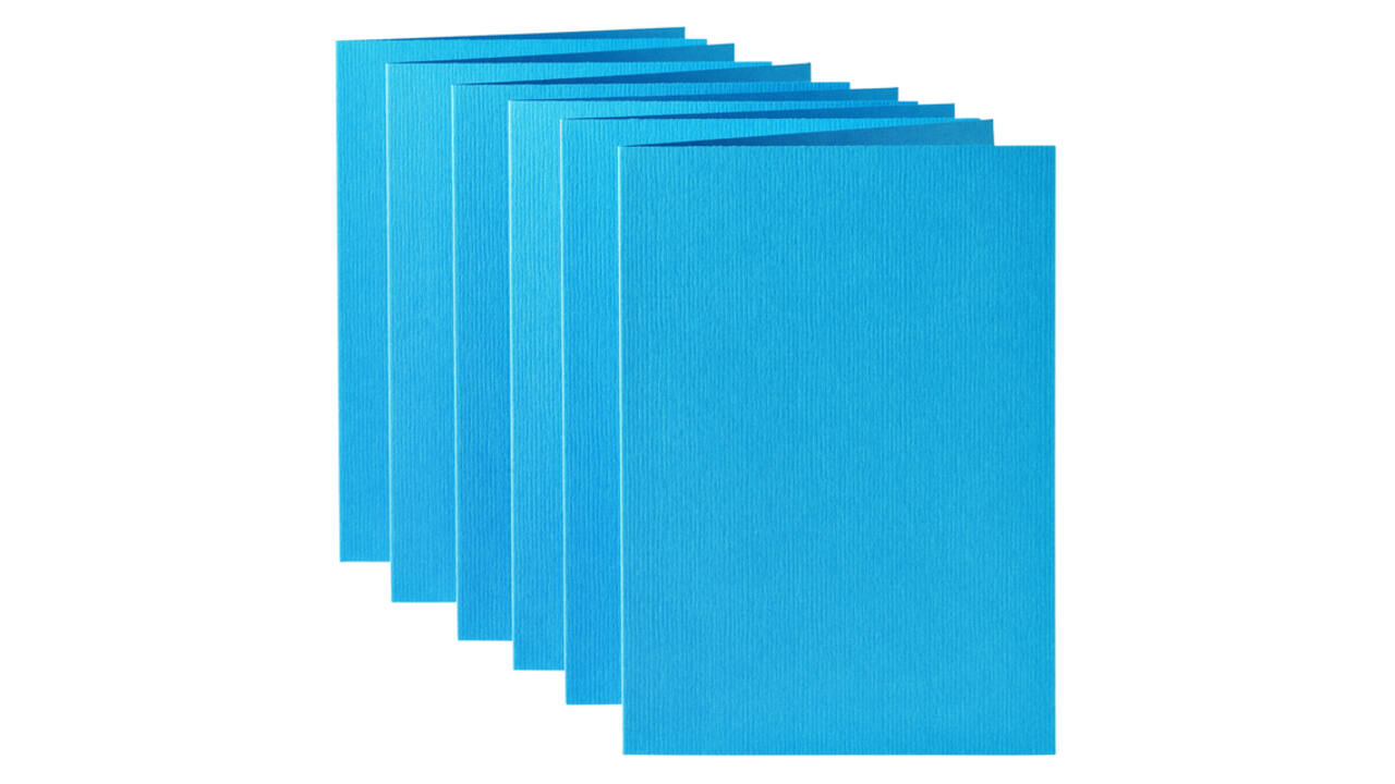 Correspondentiekaart Papicolor dubbel 105x148mm hemelsblauw pak à 6 stuks