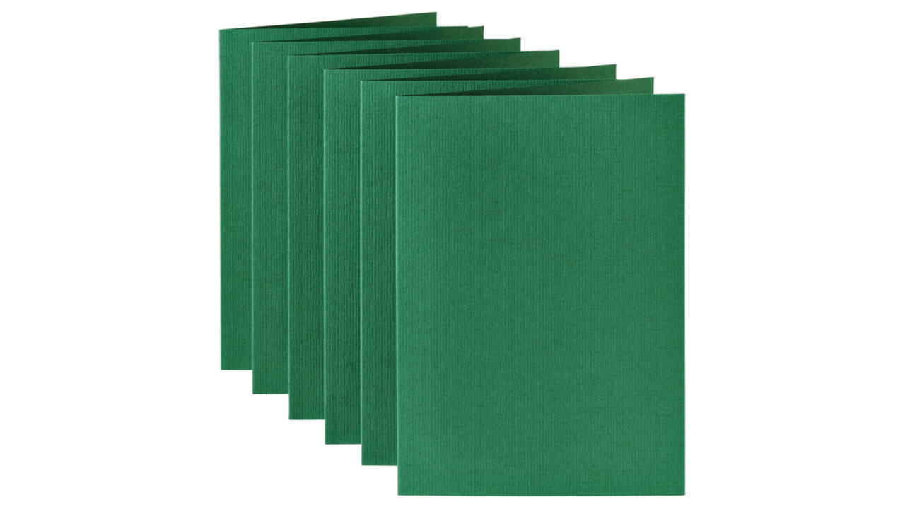 Correspondentiekaart Papicolor dubbel 105x148mm dennengroen pak à 6 stuks