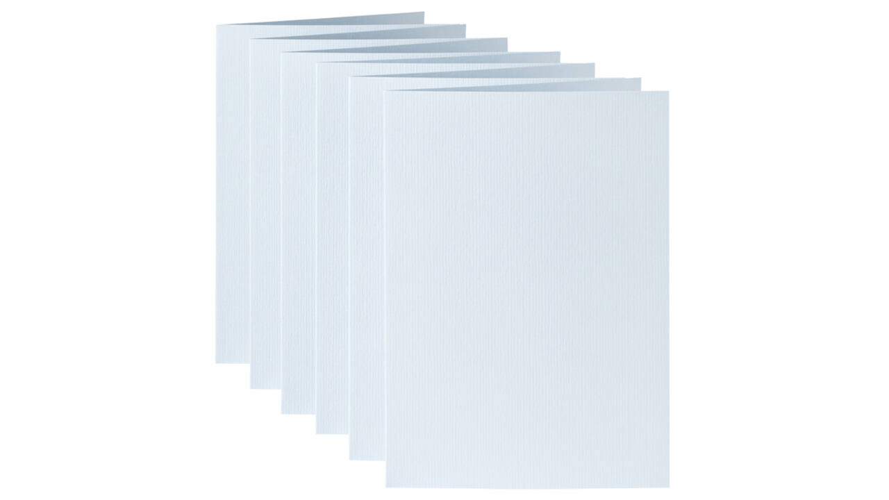 Correspondentiekaart Papicolor dubbel 105x148mm babyblauw pak à 6 stuks