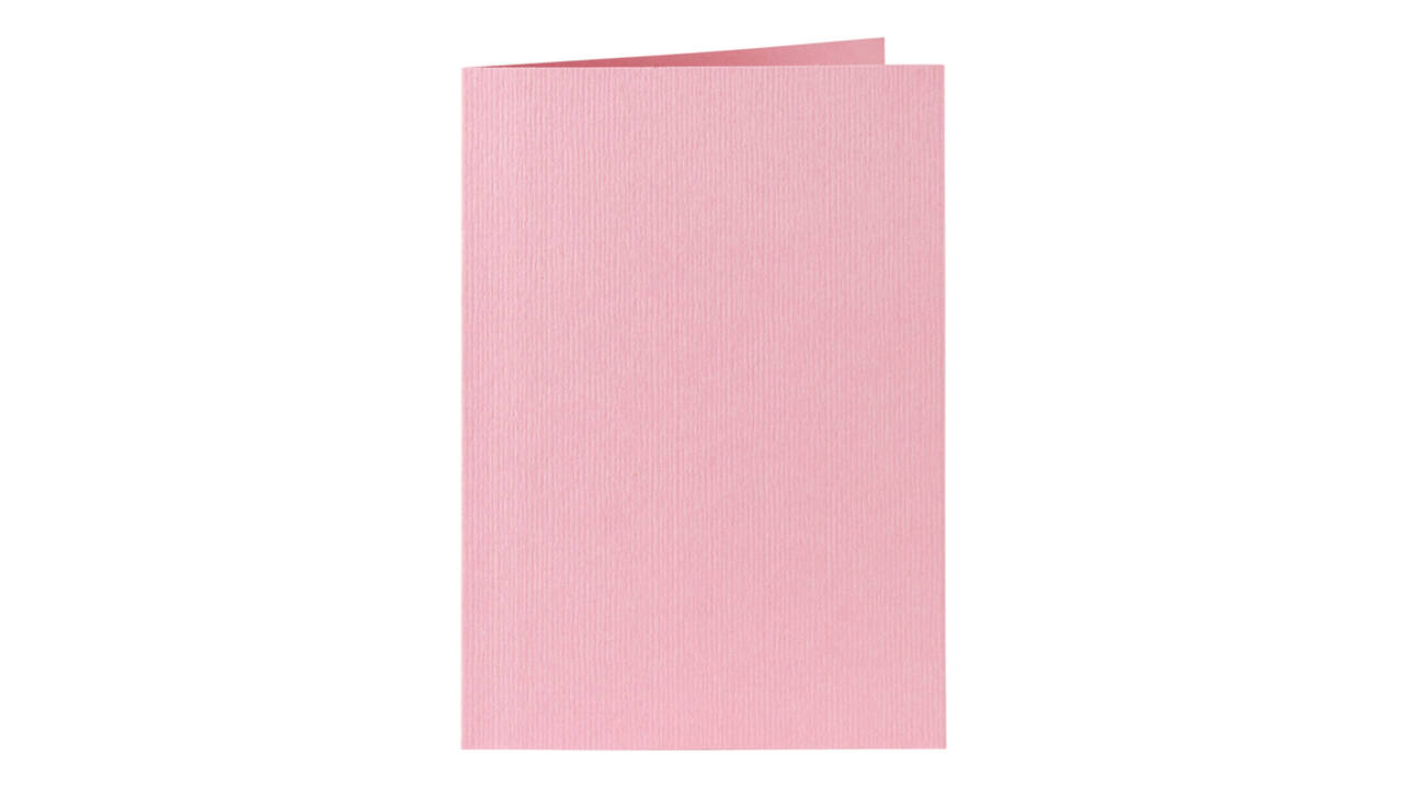 Correspondentiekaart Papicolor dubbel 105x148mm babyroze pak à 6 stuks