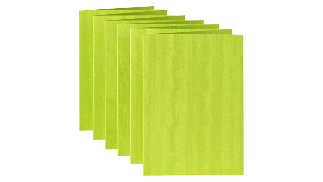 Correspondentiekaart Papicolor dubbel 105x148mm appelgroen pak à 6 stuks