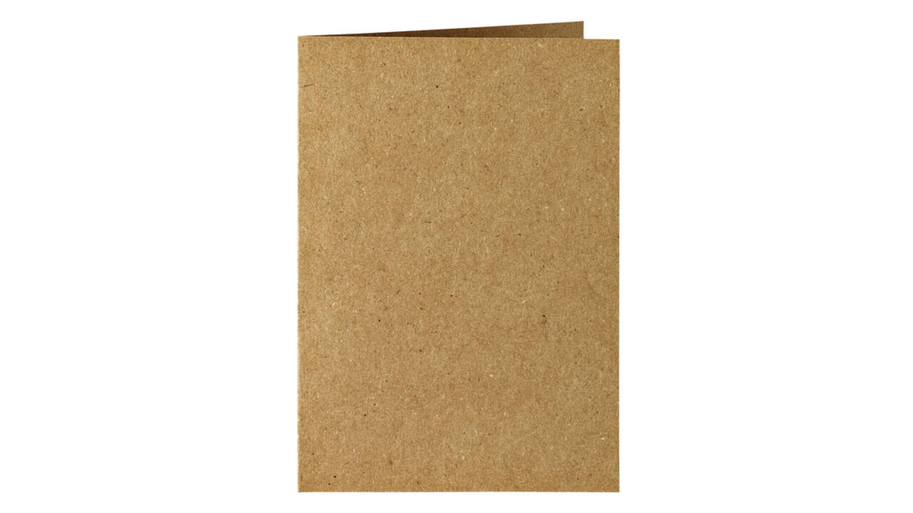 Correspondentiekaart Papicolor dubbel 105x148mm bruin pak à 6 stuks