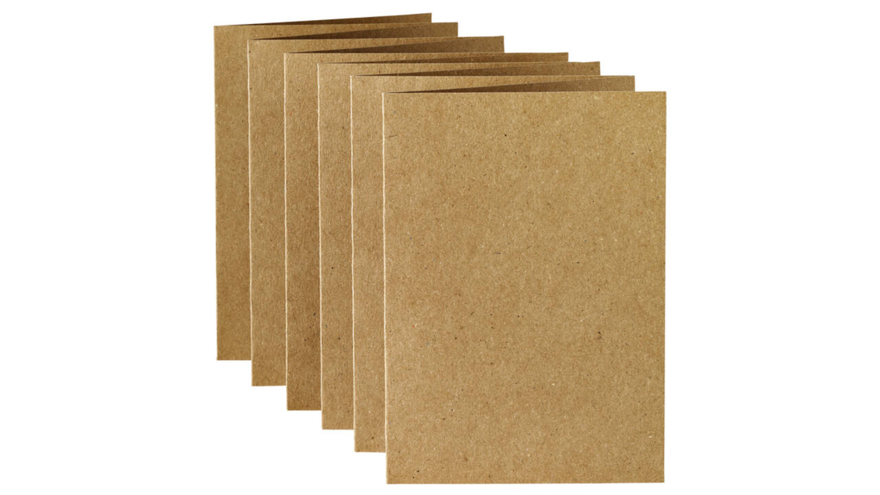 Correspondentiekaart Papicolor dubbel 105x148mm bruin pak à 6 stuks