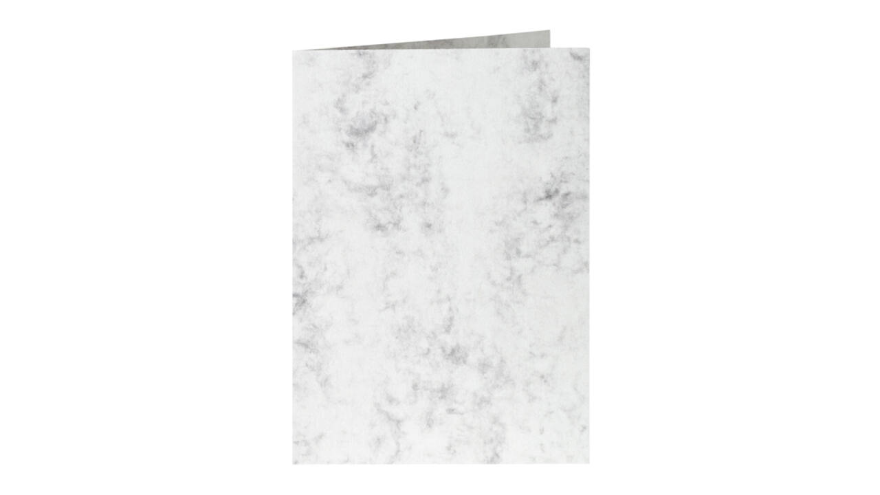 Correspondentiekaart Papicolor dubbel 105x148mm marmer grijs pak à 6 stuks
