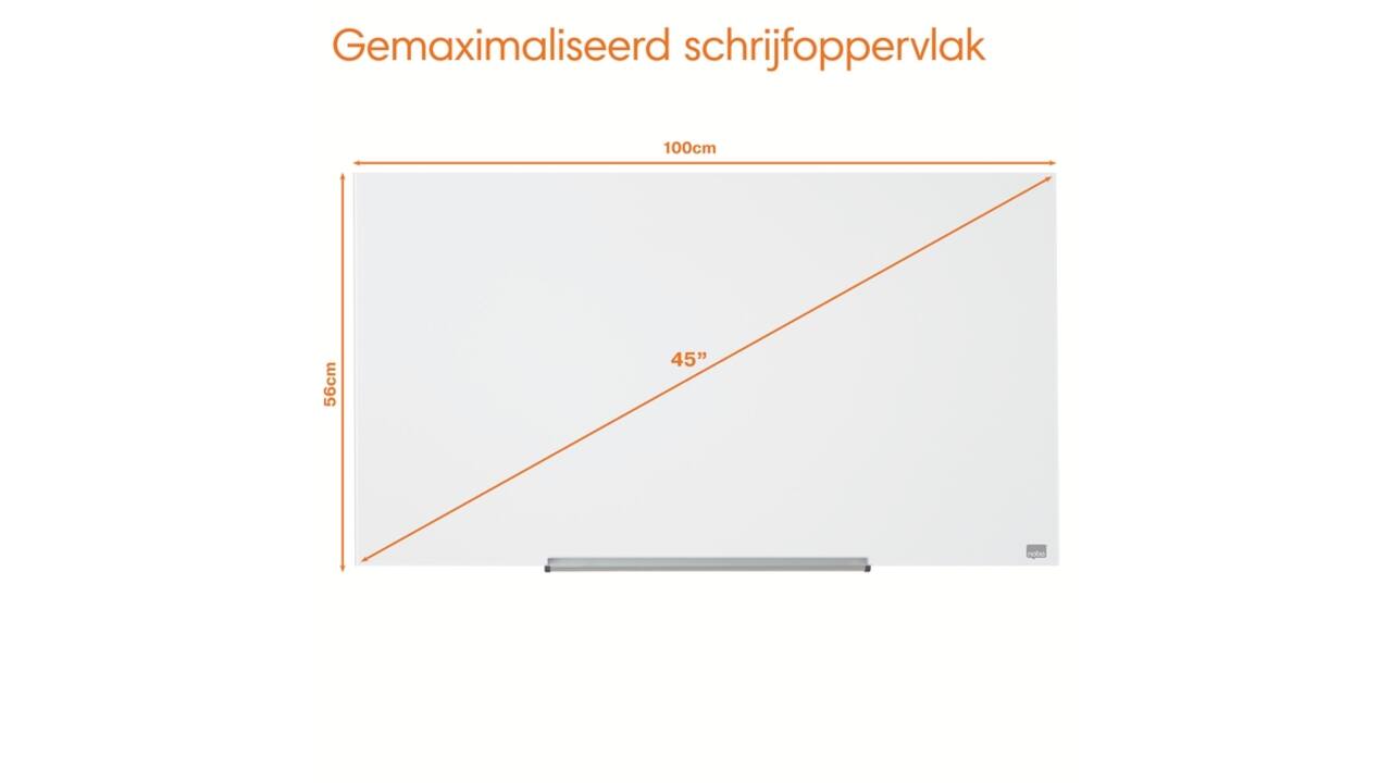 Glasbord Nobo Impression Pro 99,3x55,9cm briljant wit