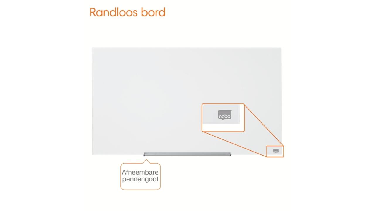 Glasbord Nobo Impression Pro 99,3x55,9cm briljant wit
