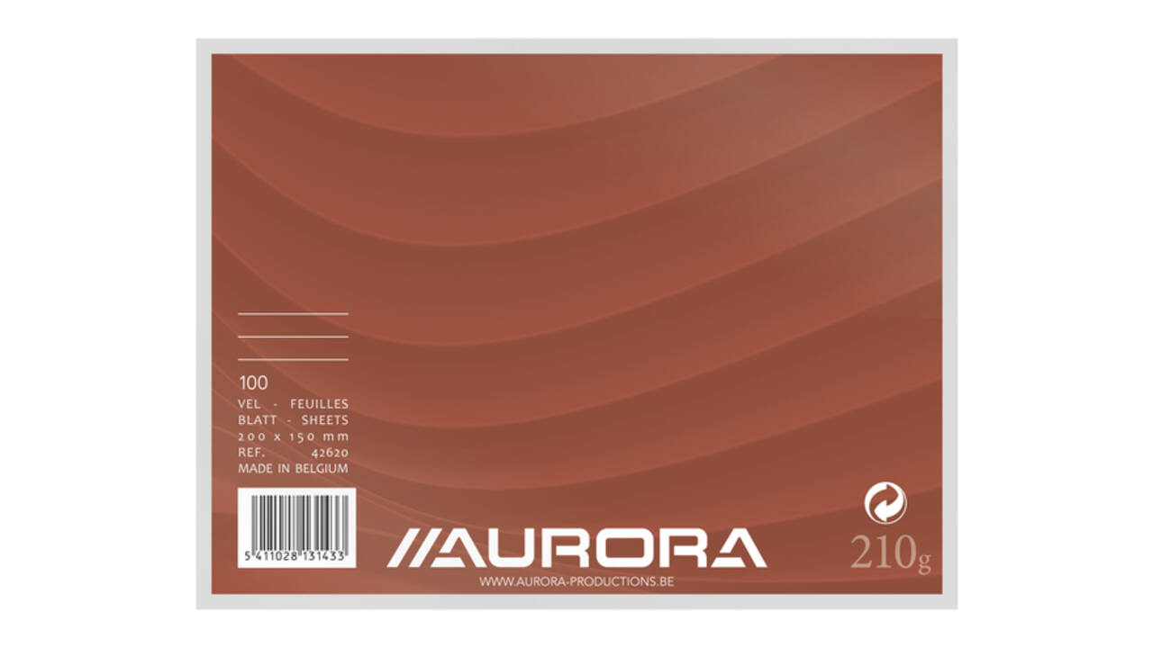 Systeemkaart Aurora 200x150mm lijn met rode koplijn 210gr wit 100 vel