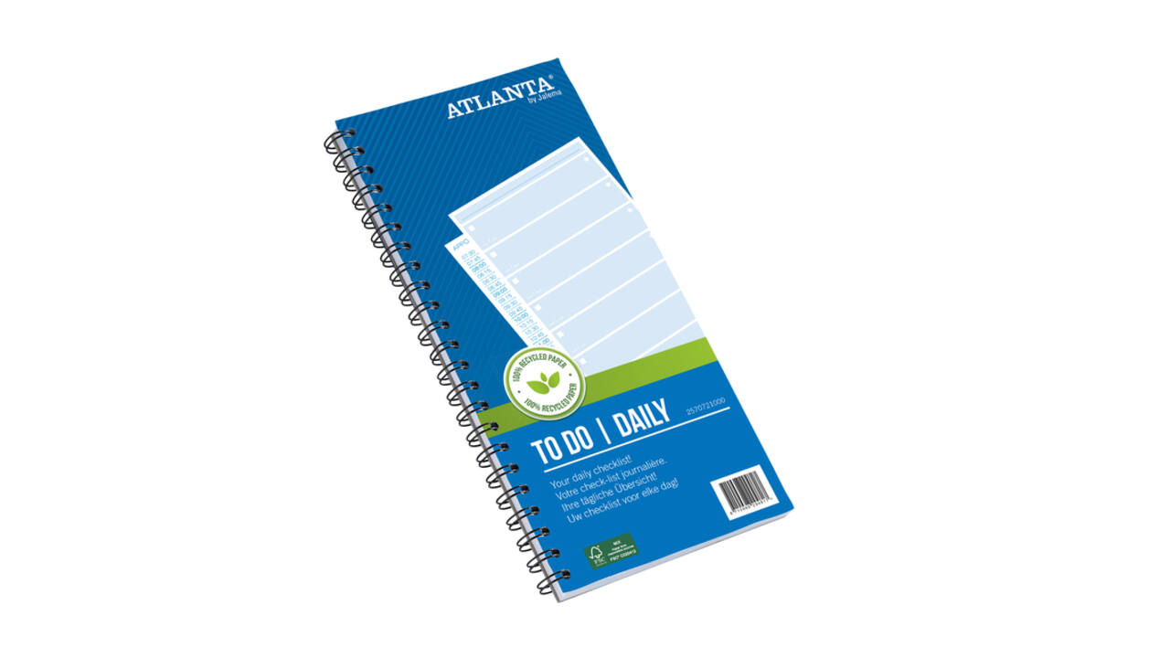 Things to do Djois Atlanta recycled papier Today 140x297mm 125vel 70gr blauw