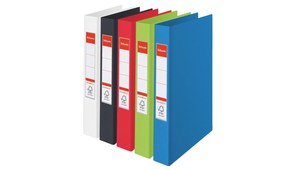 Ringband Esselte Standaard A4 42mm 30% gerecycled PP folie assorti