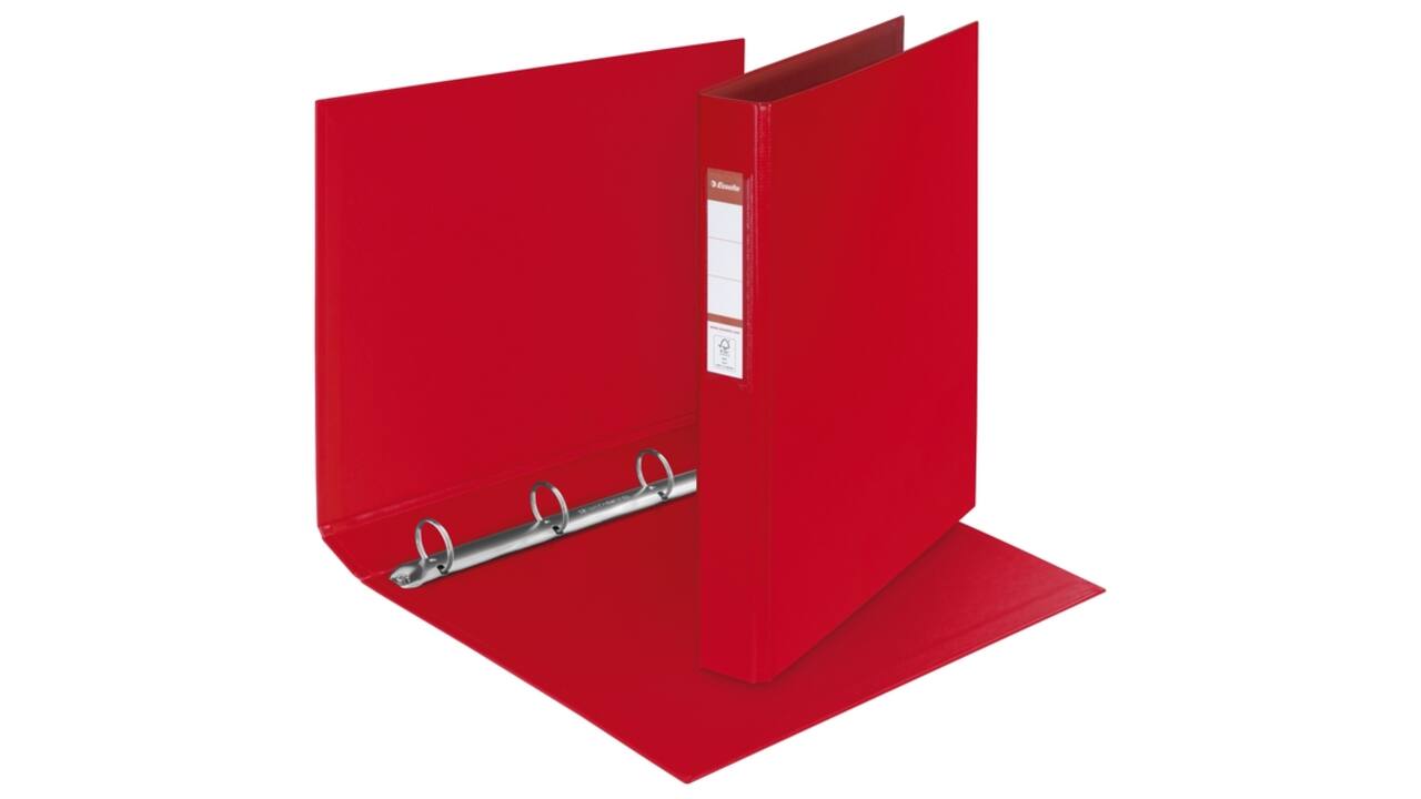 Ringband Esselte VIVIDA A4 25mm 30% gerecycled PP folie rood