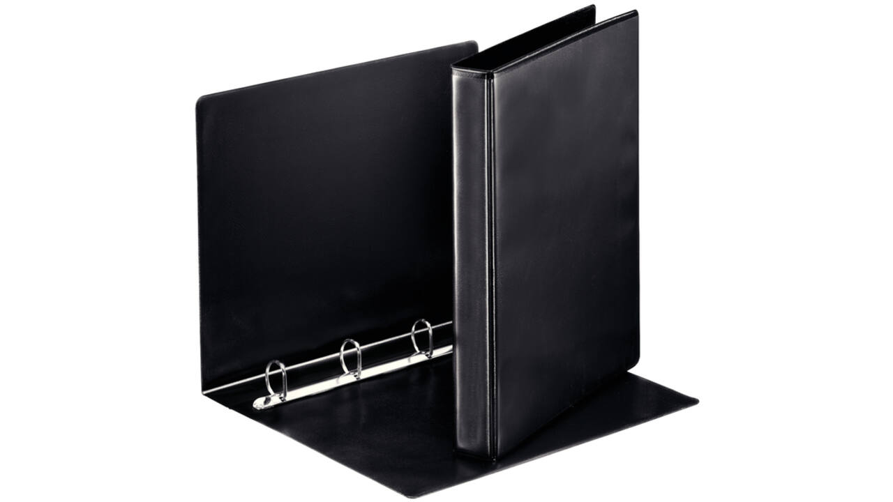 Presentatieringband Esselte Essentials panorama A4 4-rings D-mechaniek 25mm zwart