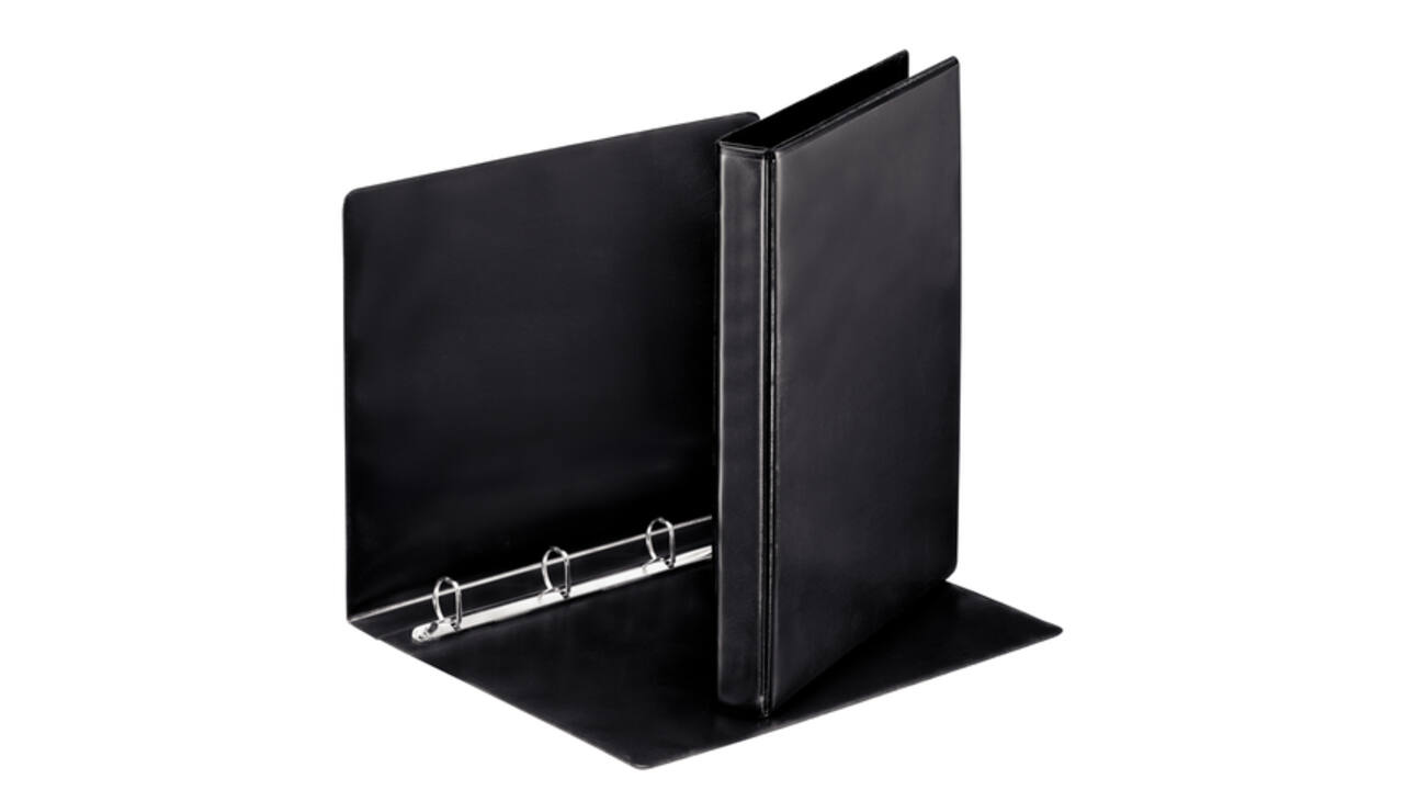 Presentatieringband Esselte Essentials panorama A4 4-rings D-mechaniek 20mm zwart