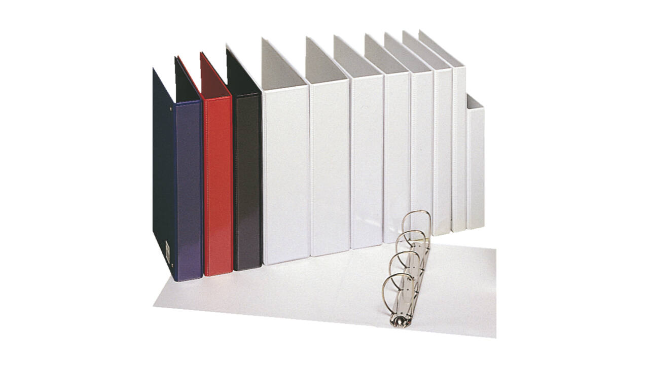 Presentatieringband Esselte Essentials panorama A4 4-rings D-mechaniek 20mm zwart