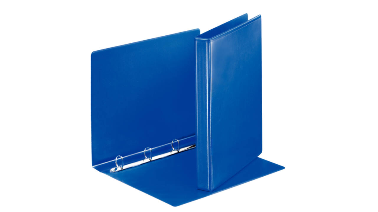 Presentatieringband Esselte Essentials panorama A4 4-rings D-mechaniek 20mm blauw