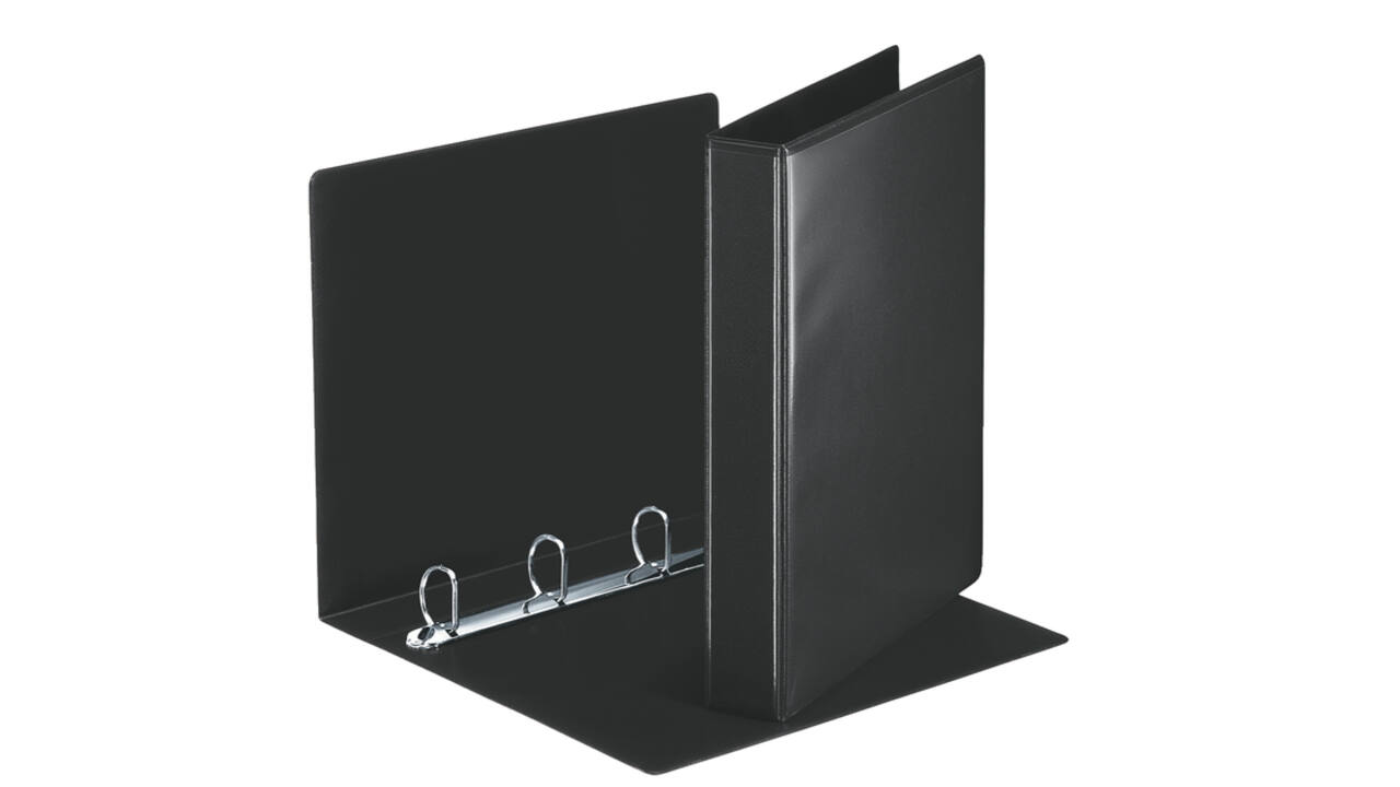 Presentatieringband Esselte Essentials panorama A4 4-rings D-mechaniek 30mm zwart