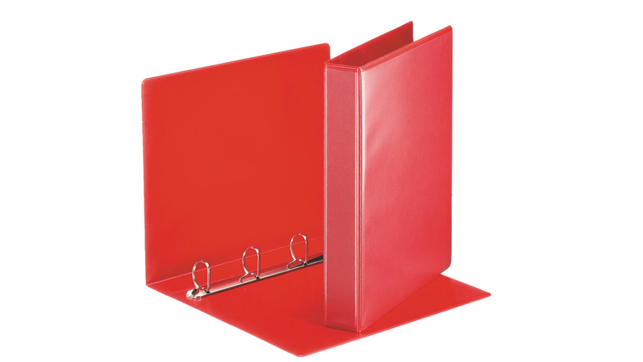 Presentatieringband Esselte Essentials panorama A4 4-rings D-mechaniek 30mm rood