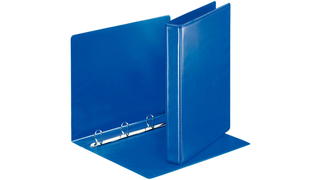 Presentatieringband Esselte Essentials panorama A4 4-rings D-mechaniek 25mm blauw