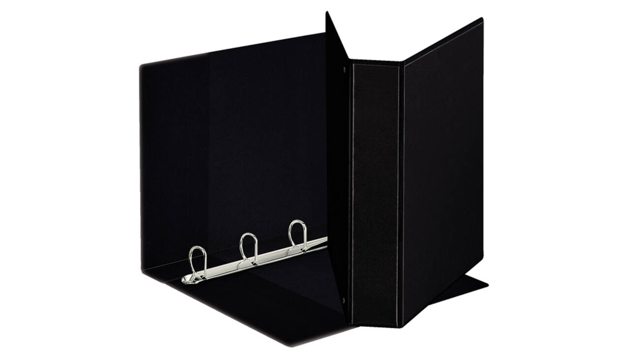 Presentatieringband Esselte panorama A4 4-rings D-mechaniek 30mm PP zwart