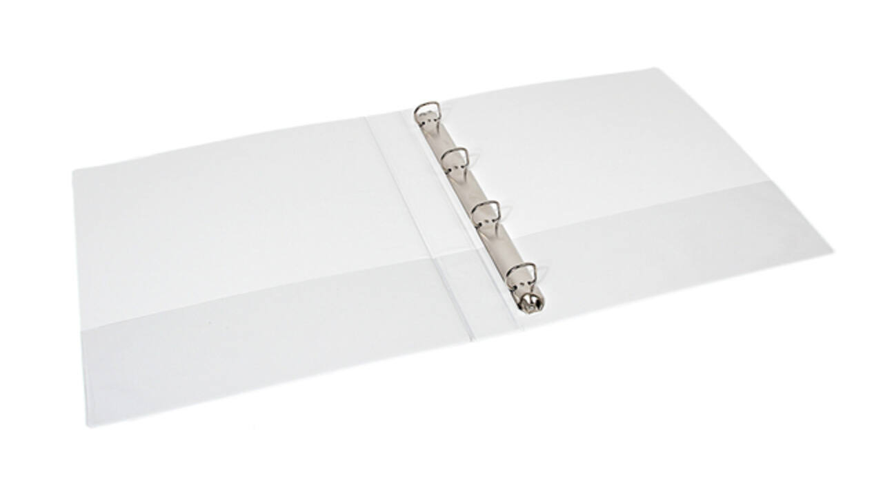 Presentatieringband Quantore A4 4-rings D-mech 15mm wit