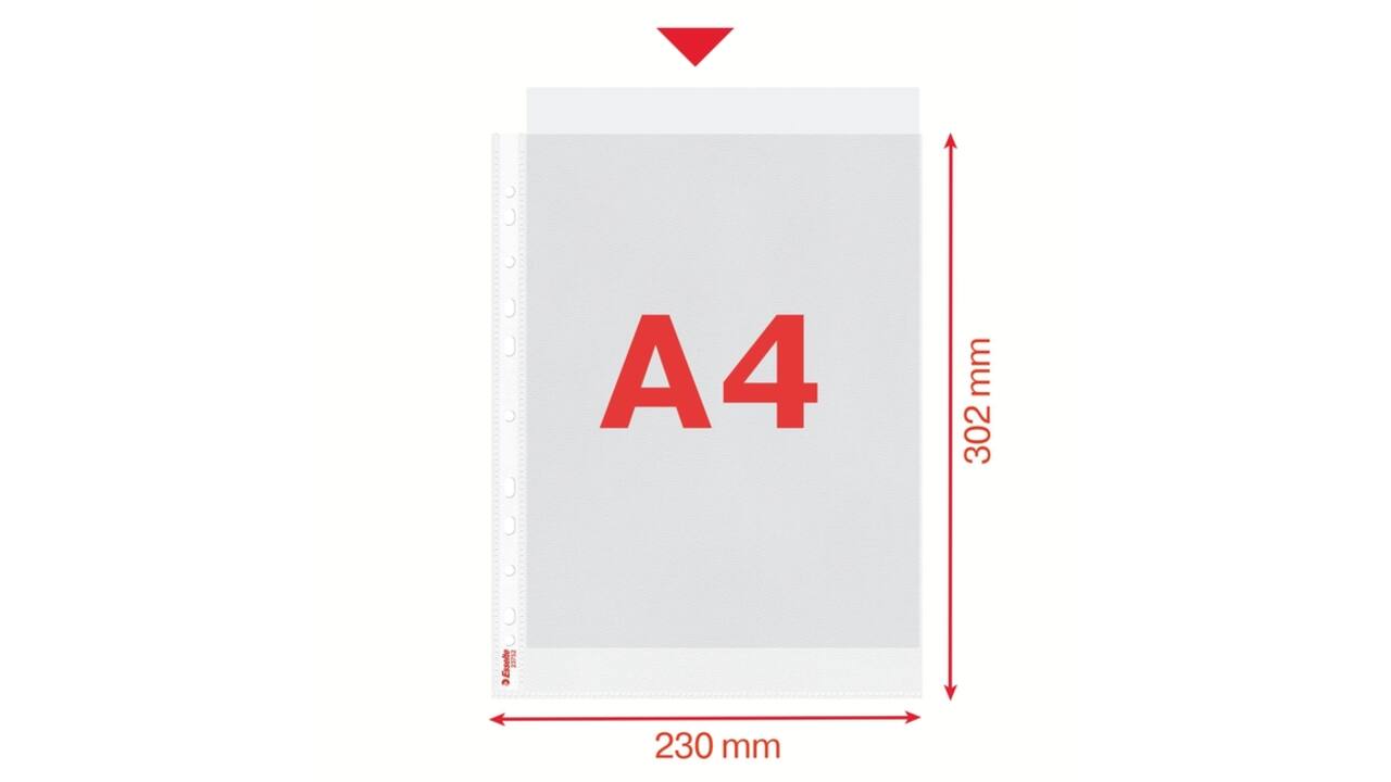 Showtas Esselte standaard 0,07mm PP A4 100 stuks