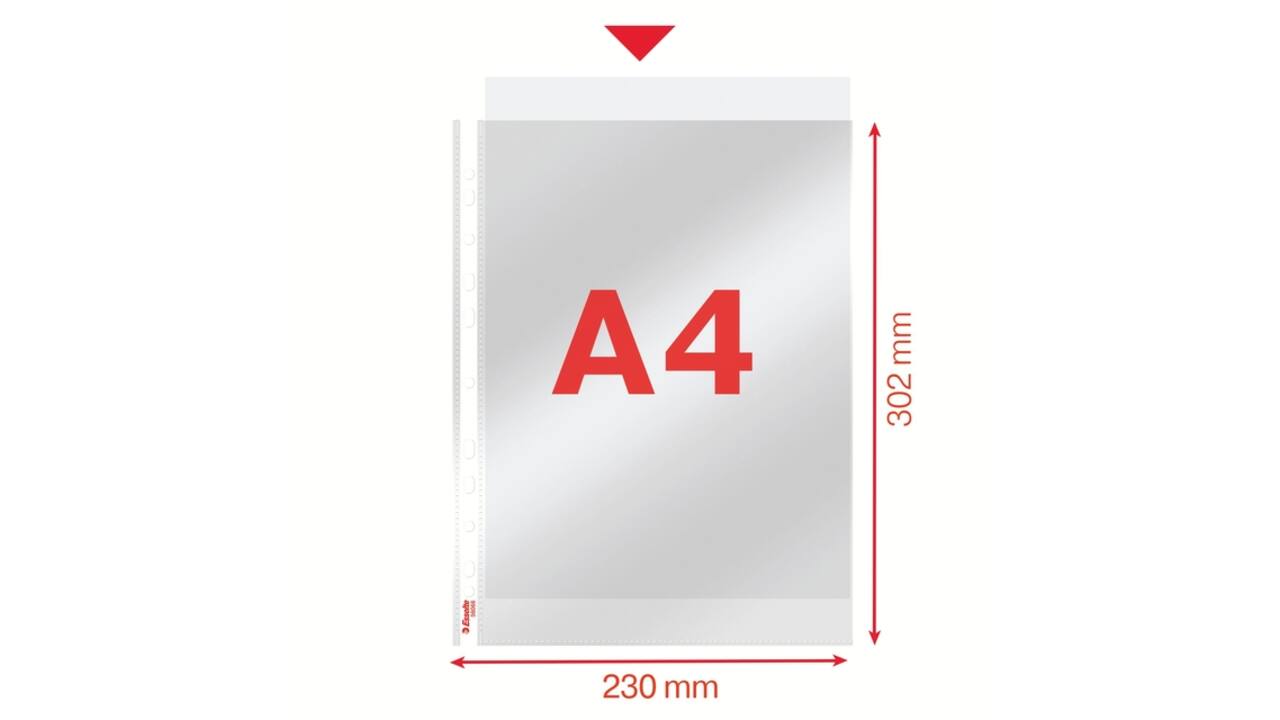 Showtas Esselte copy safe 0.06mm PP A4 glashelder 100 stuks